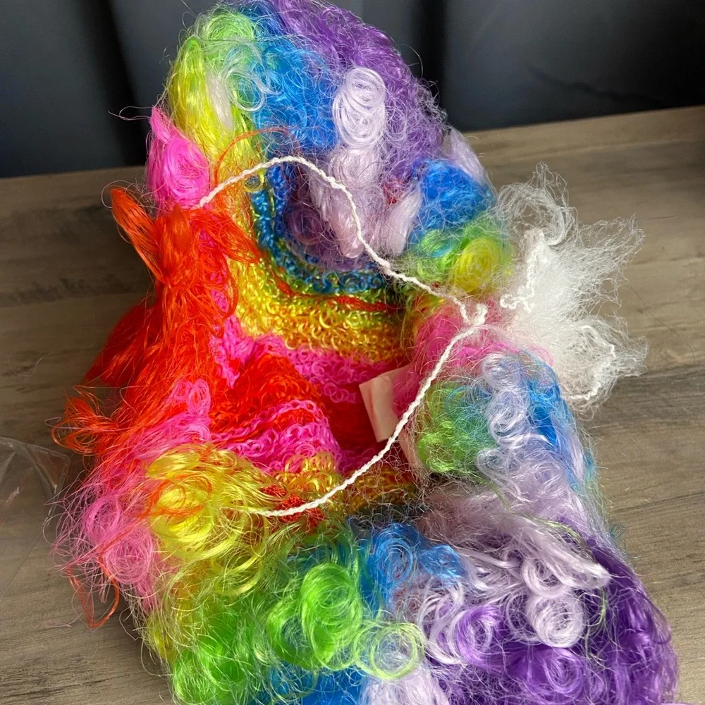 Clown‎ Wig with Rainbow Curls- Adult. New